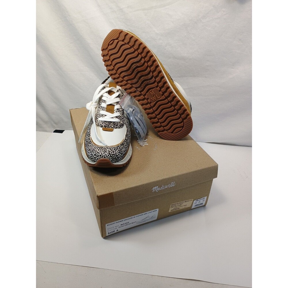 Madewell Kickoff Trainer sneakers Calf Hair Size 6 M Women